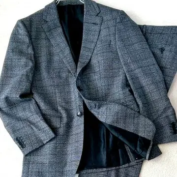 HUGOBOSS 테일러드 셋업 수트 체크 그레이 48