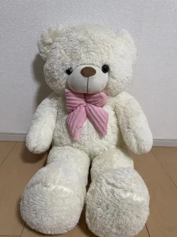 빅 크림색 테디베어