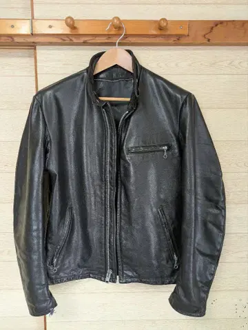 Schott 141 블랙 싱글 라이더 자켓