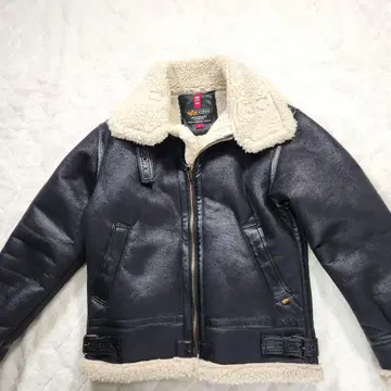 [ 컨디션 최상 ] ALPHA INDUSTRIES 인조 가죽 무스탕 B3