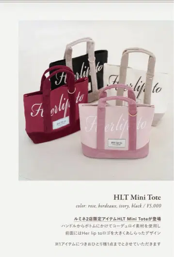 herlipto 미니 토트 블랙
