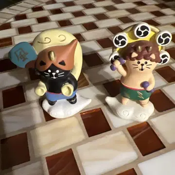 concombre 고양이 피규어 2체 세트