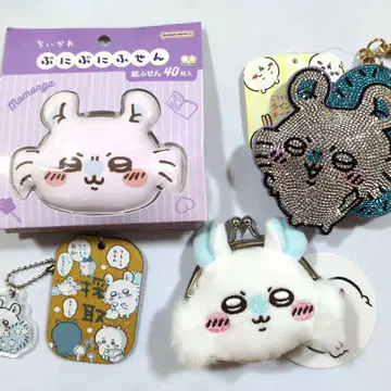치이카와 (먼작귀) 모몽가 묶음 판매 점착 메모지 큐빅 가마구치 키링