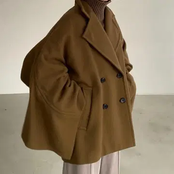 백 프릴 더블 코트 클라네 CLANE