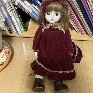 와인 레드 벨벳 드레스 인형 클로디