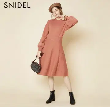 SNIDEL 울 캐시미어 니트 원피스 스나이델 긴팔 A라인