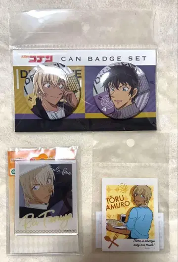 명탐정 코난 아무로 토오루 마츠다 진페이 캔뱃지 마그넷 스티커 세트 판매
