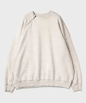 JieDa 지에다 23AW DAMAGE ZIP OVER SWEATCREW