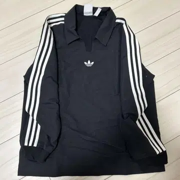 adidas 블랙 긴팔 피케 셔츠 XS