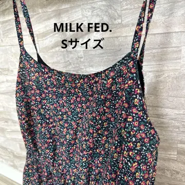 밀크페도 꽃무늬 살로펫 S 블랙 점프수트 새상품급 MILKFED