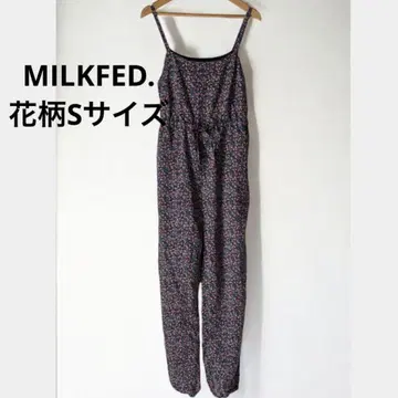 밀크페도 꽃무늬 살로펫 S 블랙 점프수트 새상품급 MILKFED