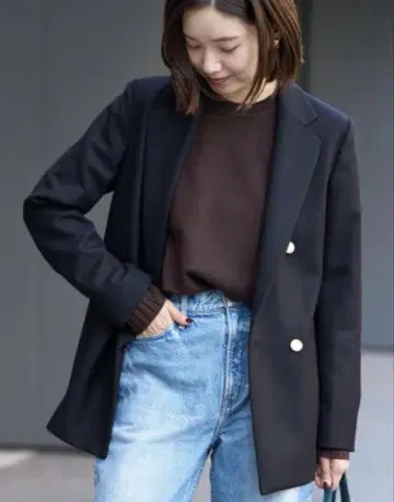 IENA 울 서지 골드 버튼 자켓