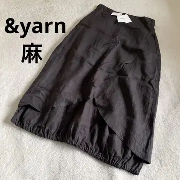[ 새상품 ] 나츄란 &yarn 린넨 절개 벌룬 스커트 롱 린넨
