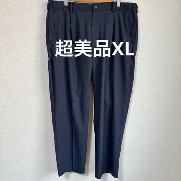 [컨디션 최상] 무인양품 바람 통하는 턱 테이퍼드 팬츠 네이비 XL
