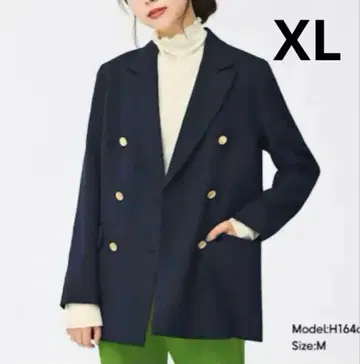새상품급 빅사이즈 XL GU 지유 더블 자켓 네이비 골드 버튼
