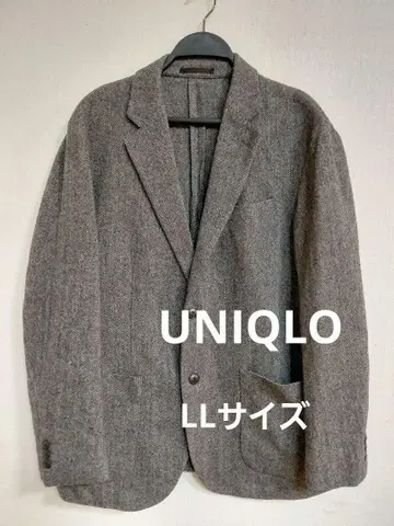 유니클로 트위드 자켓 XL 헨리본