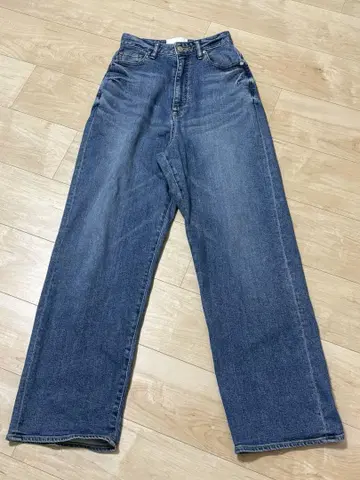 URVIN 다크 블루 와이드 레그 스트레이트 데님