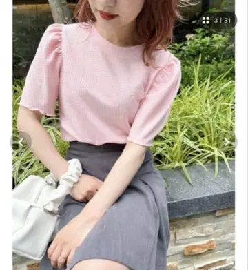 쥬멜로 JUMELLE 웨이브 퍼프 T 핑크