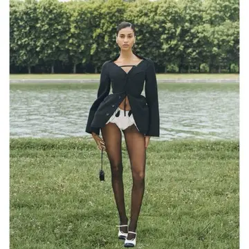 JACQUEMUS 블랙 테일러드 자켓 미니 원피스