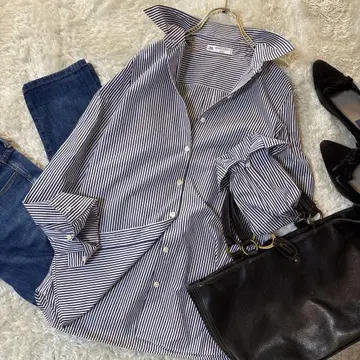새상품급*ROPE TOMAS MAISON 베이직 셔츠 스트라이프 블루