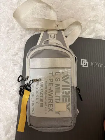 AVIREX 밀리터리 바디백 그레이