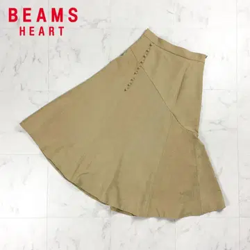 새상품급 빔즈하트 페이크 스웨이드 스커트 베이지 사이즈 F*CD868