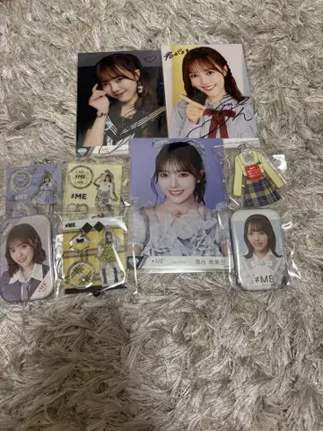 오치아이 키라리 브로마이드 컴프 세트 친필 사인 코멘트 포함 2장