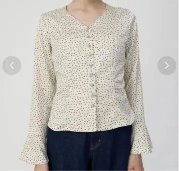 MOUSSY RANDOM DOT FLARE 셔츠 IVOY3