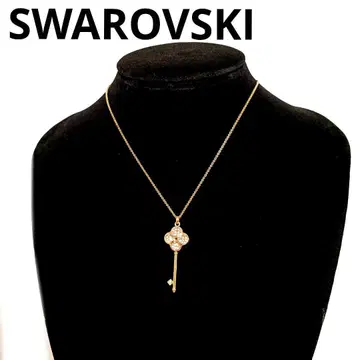 SWAROVSKI 스와로브스키 목걸이 키 열쇠 플라워 꽃 골드