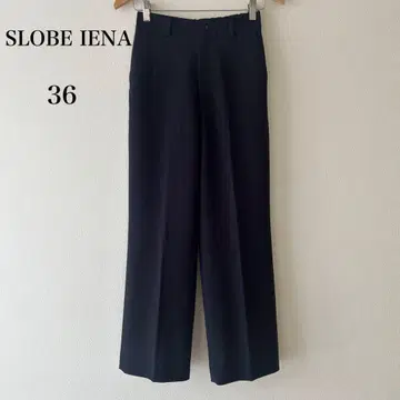 컨디션 최상 SLOBE IENA 스트레이트 팬츠 네이비 36