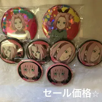NARUTO 돌풍전 [ 하루노 사쿠라 ] 캔뱃지 8개 세트