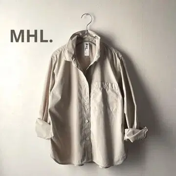 새상품급 MHL. 코튼 베이지 계열 블라우스 셔츠