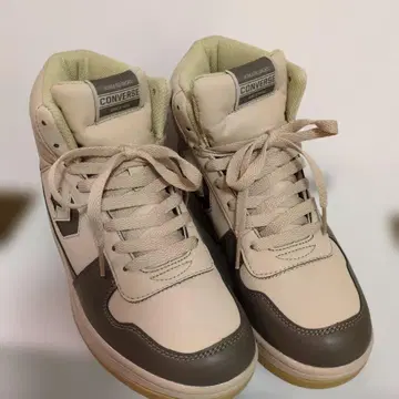 미사용 CONVERSE 베이지 x 브라운 스노우 슈즈