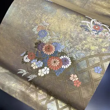 9-211 열림 나고야 오비 새상품급 순수 실크 기모노