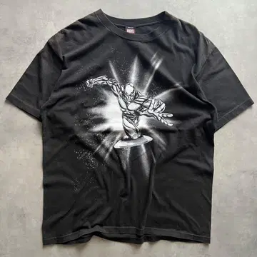 마블 실버 서퍼 t셔츠 marvel 코믹스 블랙 빈티지