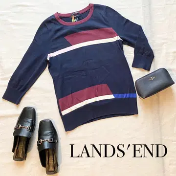 LANDS' END 랜즈엔드 코튼 니트 L 사이즈 긴팔