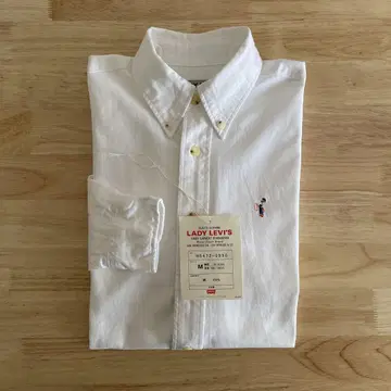 데드스탁 90s Levi's 여성용 버튼 다운 셔츠 화이트 M