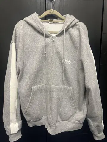 Acover 그레이 집업 후드티 한국
