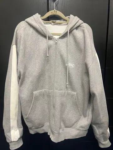 Acover 그레이 집업 후드티 한국