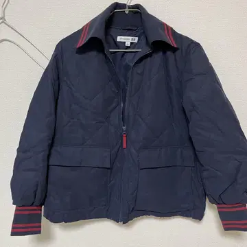 가격 인하! JWA 네이비 퀼팅 자켓 자수 포함