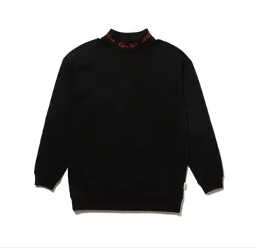 #JAQUARD MOCK NECK LS TEE