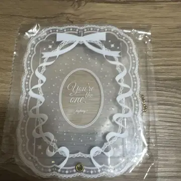anfancy+ 아크릴 프레임 화이트 그라데이션 레이스