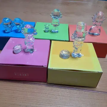 후지야 페코짱 크리스탈 피규어 5체 세트