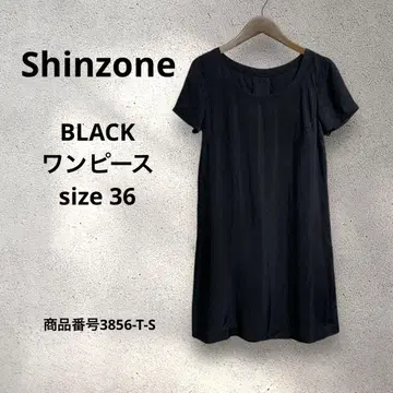 Shinzone 일본제 원피스 튜닉 반팔 무릎 기장 블랙 36