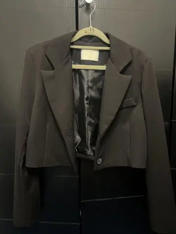 한국 패션 스트릿 블랙 크롭 테일러드 자켓