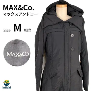 새상품급 MAX&Co. 롱 코트 40 블랙 충전솜 엘레강트 디자인