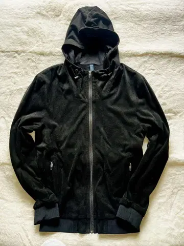 추천 ZARA 블랙 스웨이드 메쉬 후드 자켓 가을 겨울