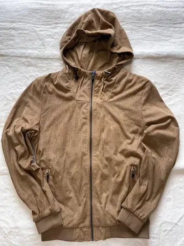 추천 ZARA 베이지 스웨이드 메쉬 후드 자켓 가을 겨울