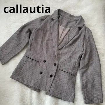 callautia 더블 버튼 테일러드 자켓 하운드투스 S