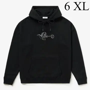 라코스테 x 고질라 후드티 블랙 6 XL LACOSTE GODZILLA